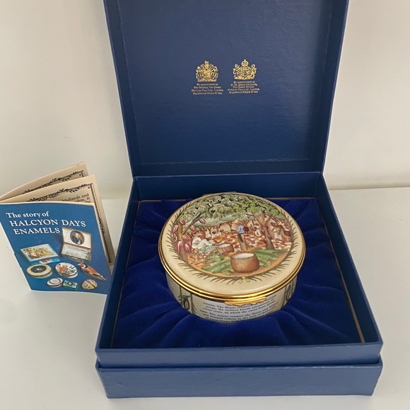 Halcyon Days Other - Rare Halcyon Days Enamels Trinket Box- The History of Cocoa